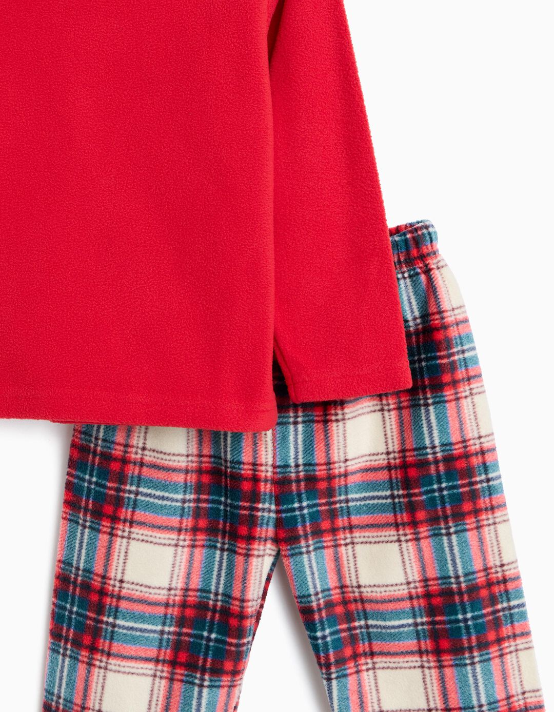 Pijama Polar De Natal, Menino, Vermelho Escuro
