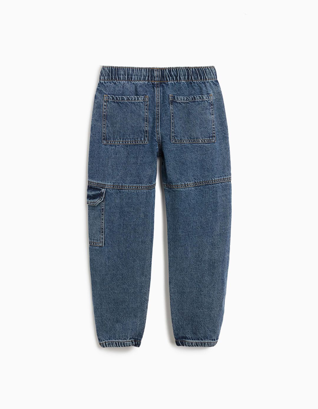 Calças de Ganga Cargo, Menino, Azul