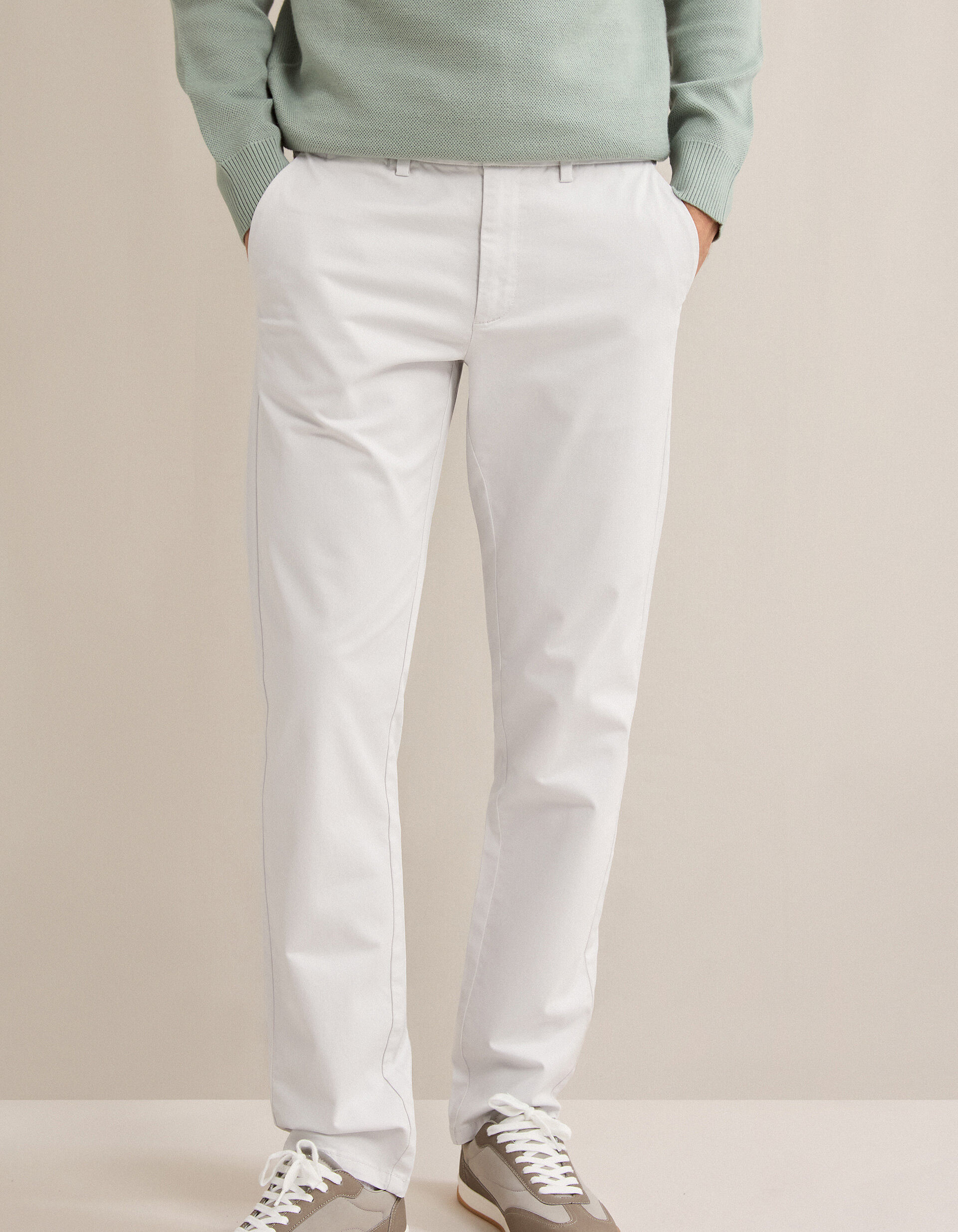 Comprar Online Cal&ccedil;as Chino Slim, Homem, Branco