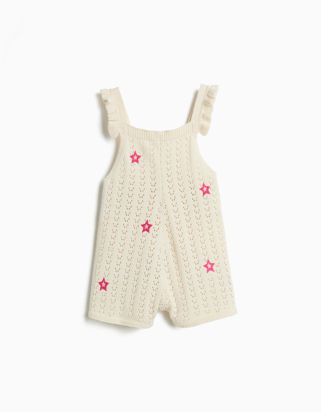 Jardineiras Crochet, Menina, Cru