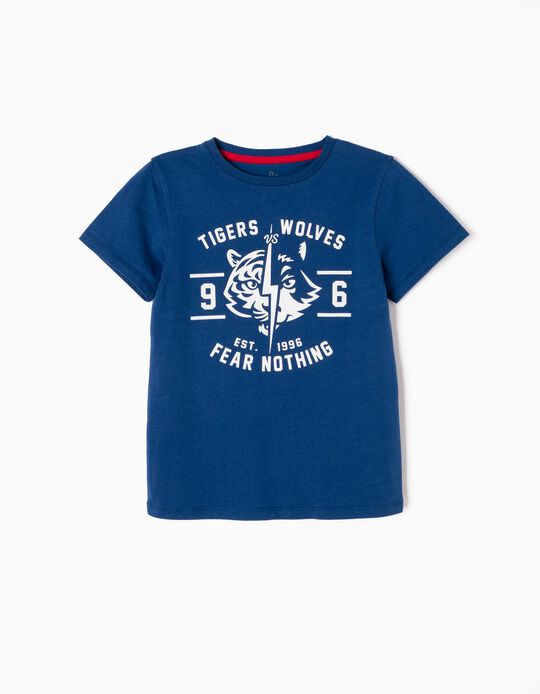 Blue T-Shirt, Tigers Vs Wolves