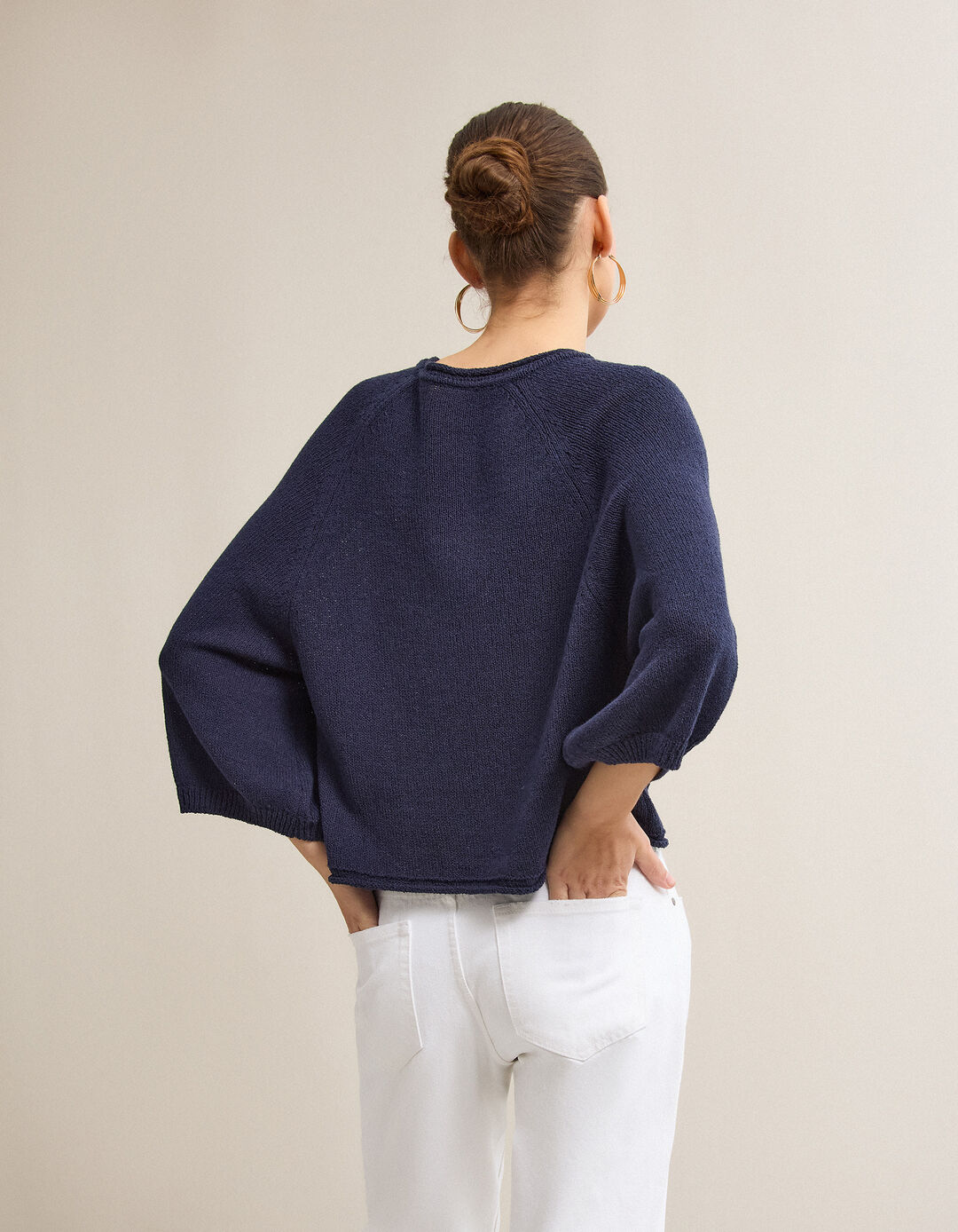 Camisola de Malha, Mulher, Azul Escuro