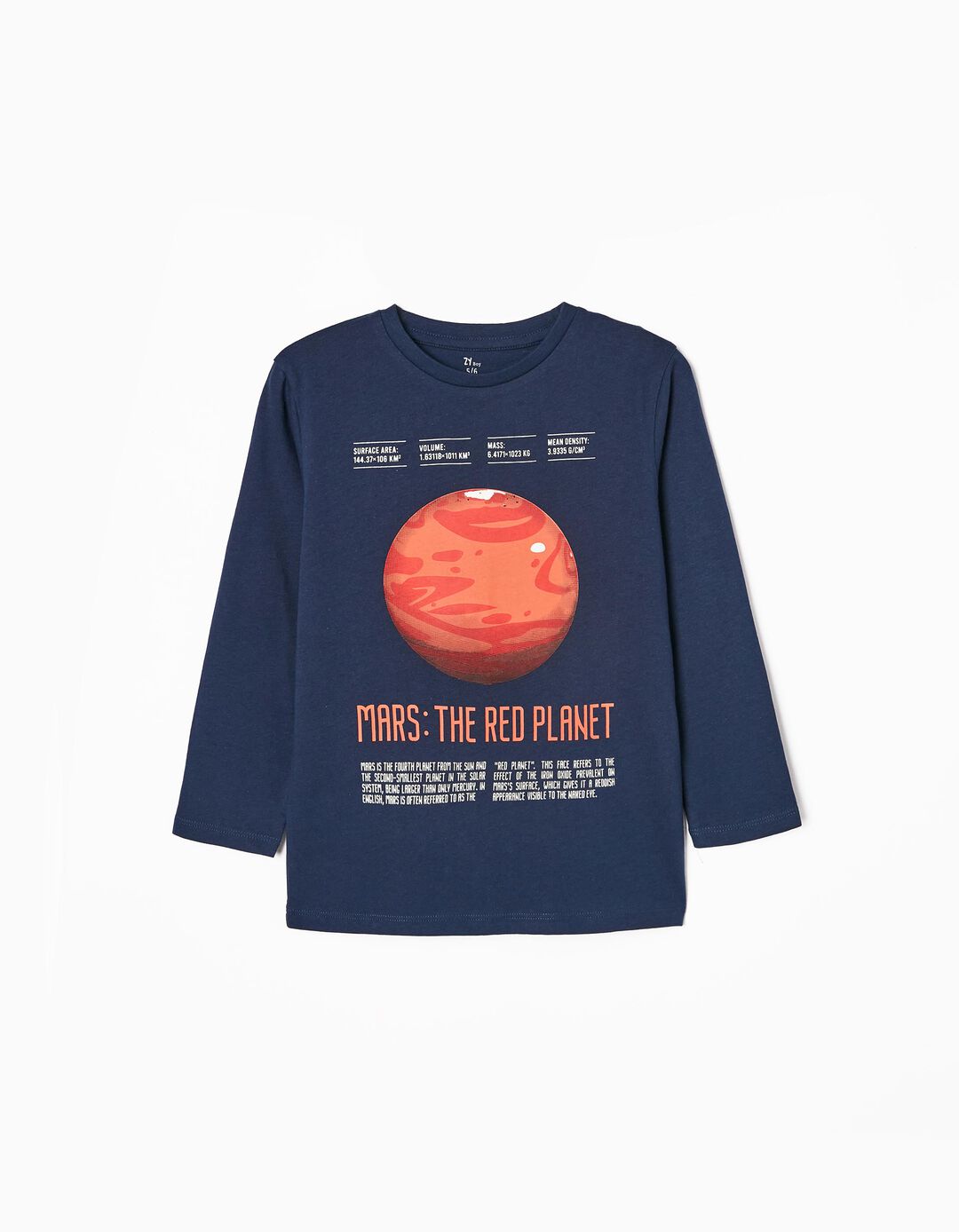 Long Sleeve T-shirt for Boys 'Mars', Dark Blue