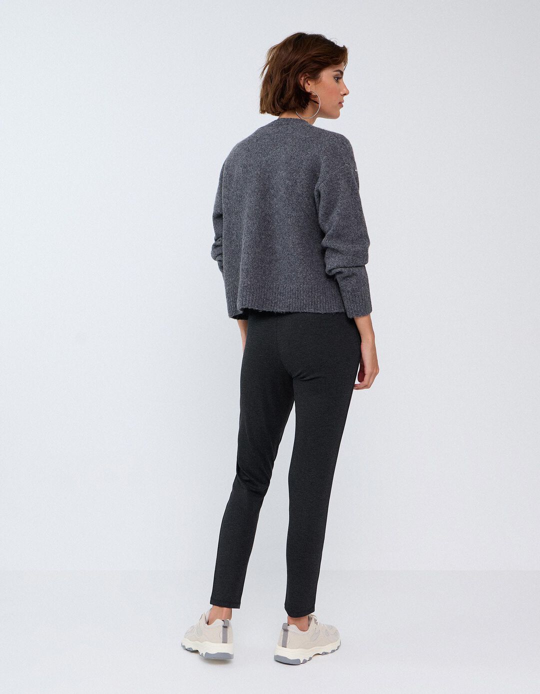 Leggings Ponto Roma, Mulher, Cinzento Escuro