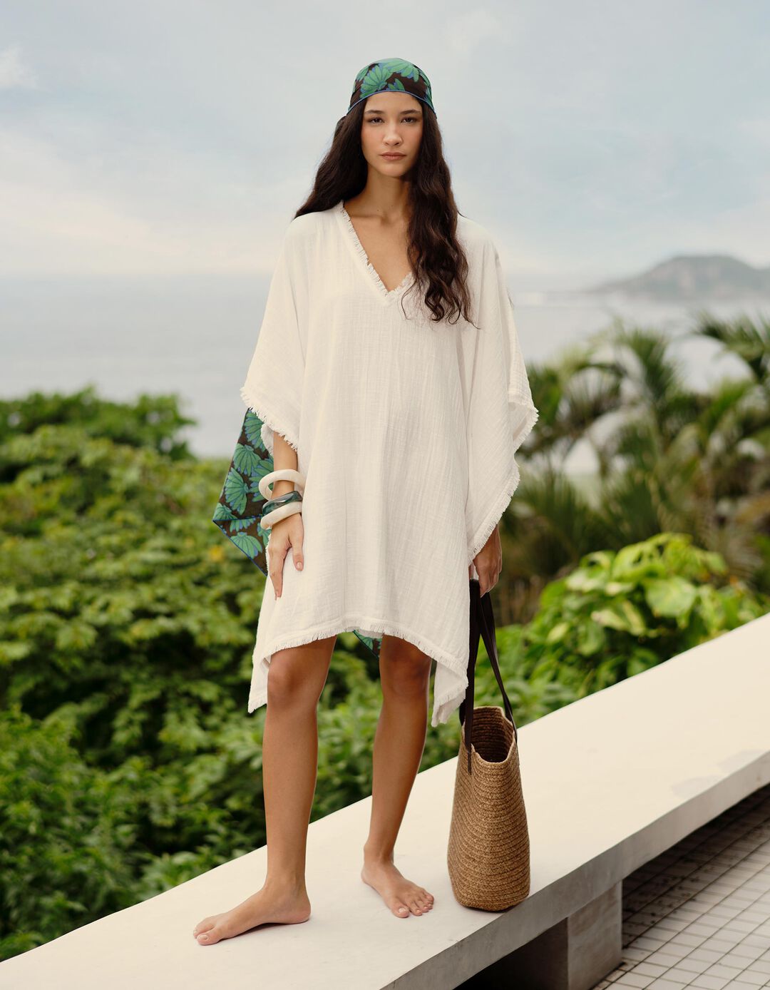 Kaftan, Mulher, Branco