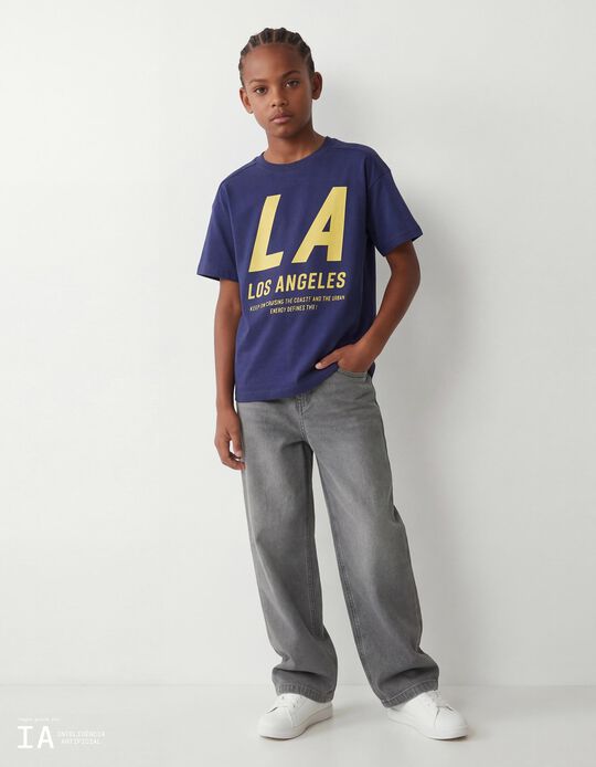 Comprar Online Cal&ccedil;as de Ganga 'Baggy', Menino, Cinzento