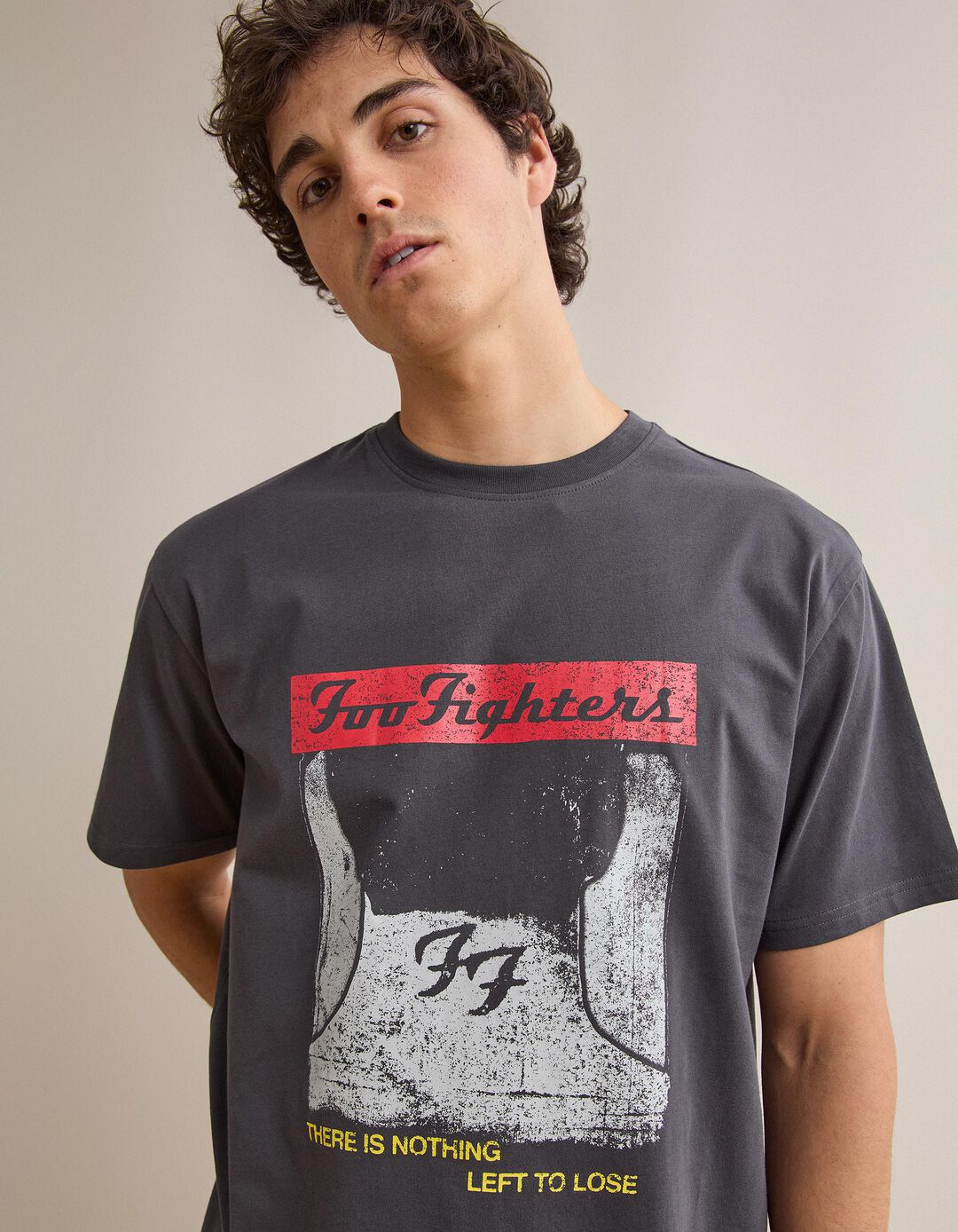 T-shirt Foo Fighters, Homem, Cinzento Escuro