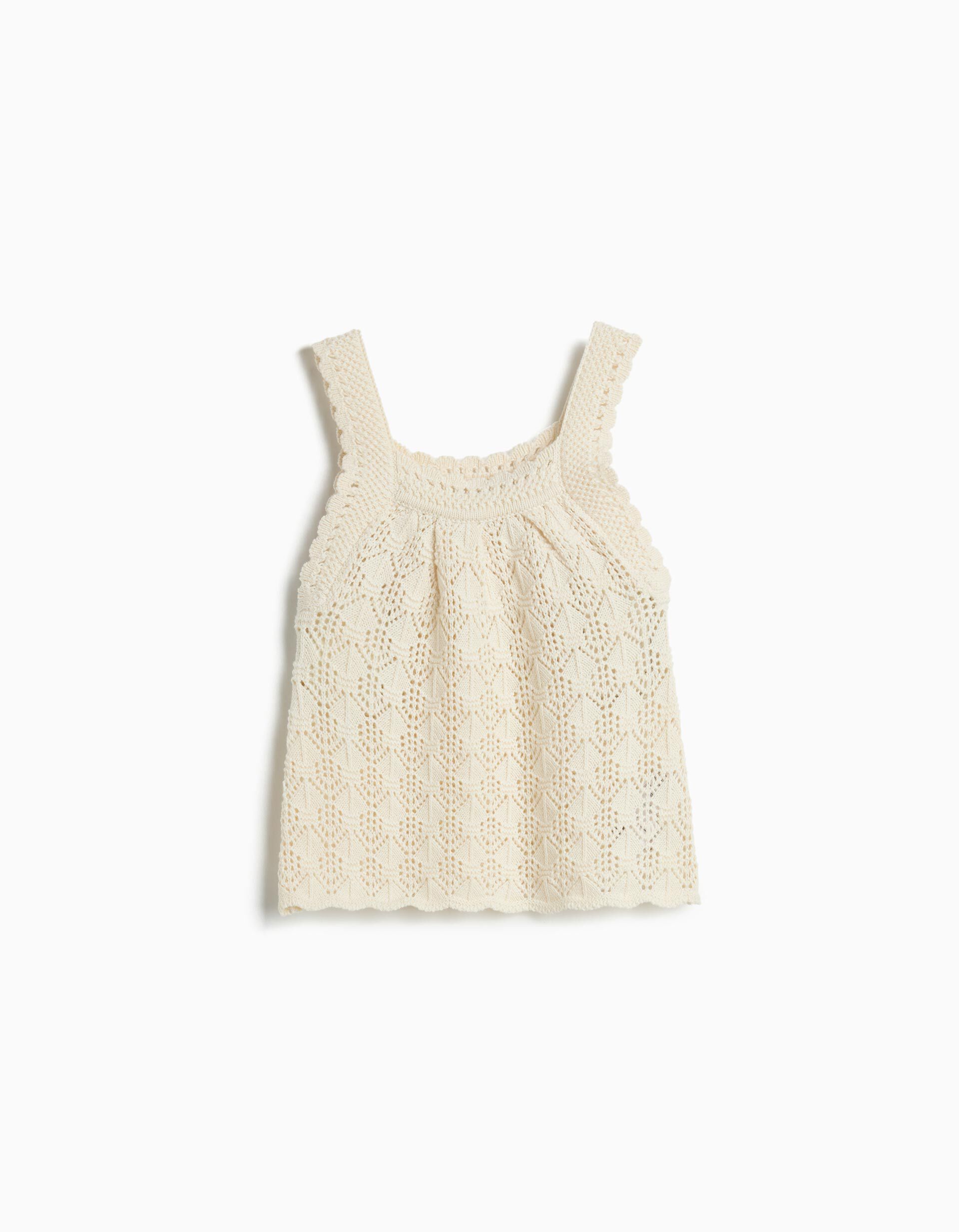 Comprar Online Top Crochet, Menina, Cru