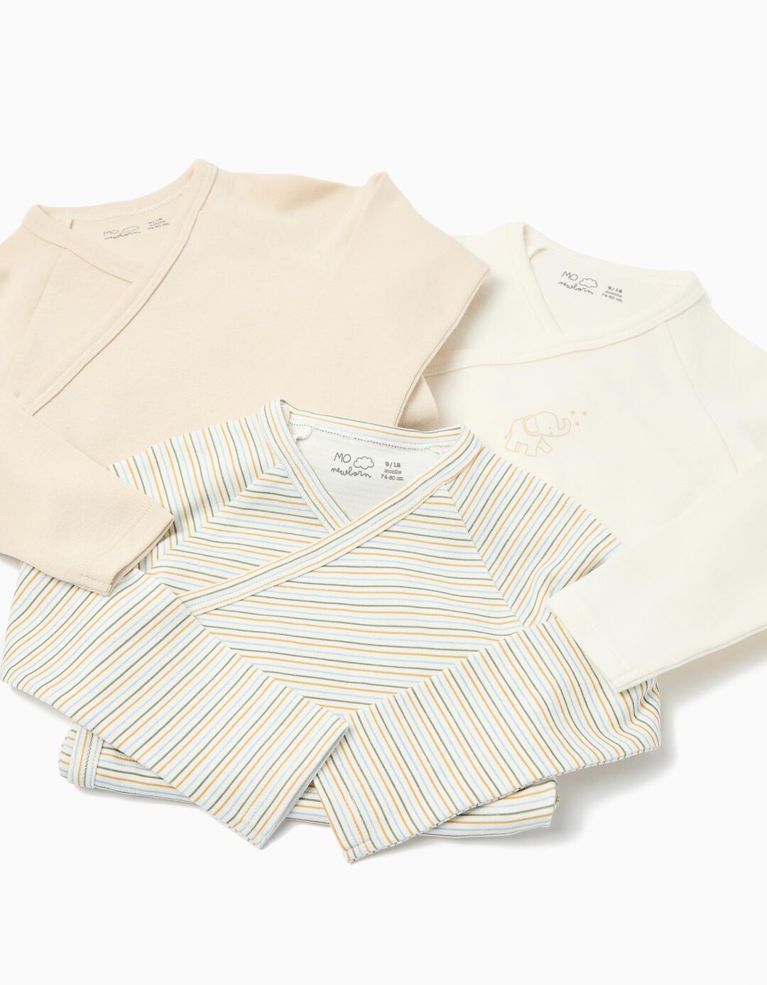 Pack 3 Bodies Quimono, Bebé, Multicor