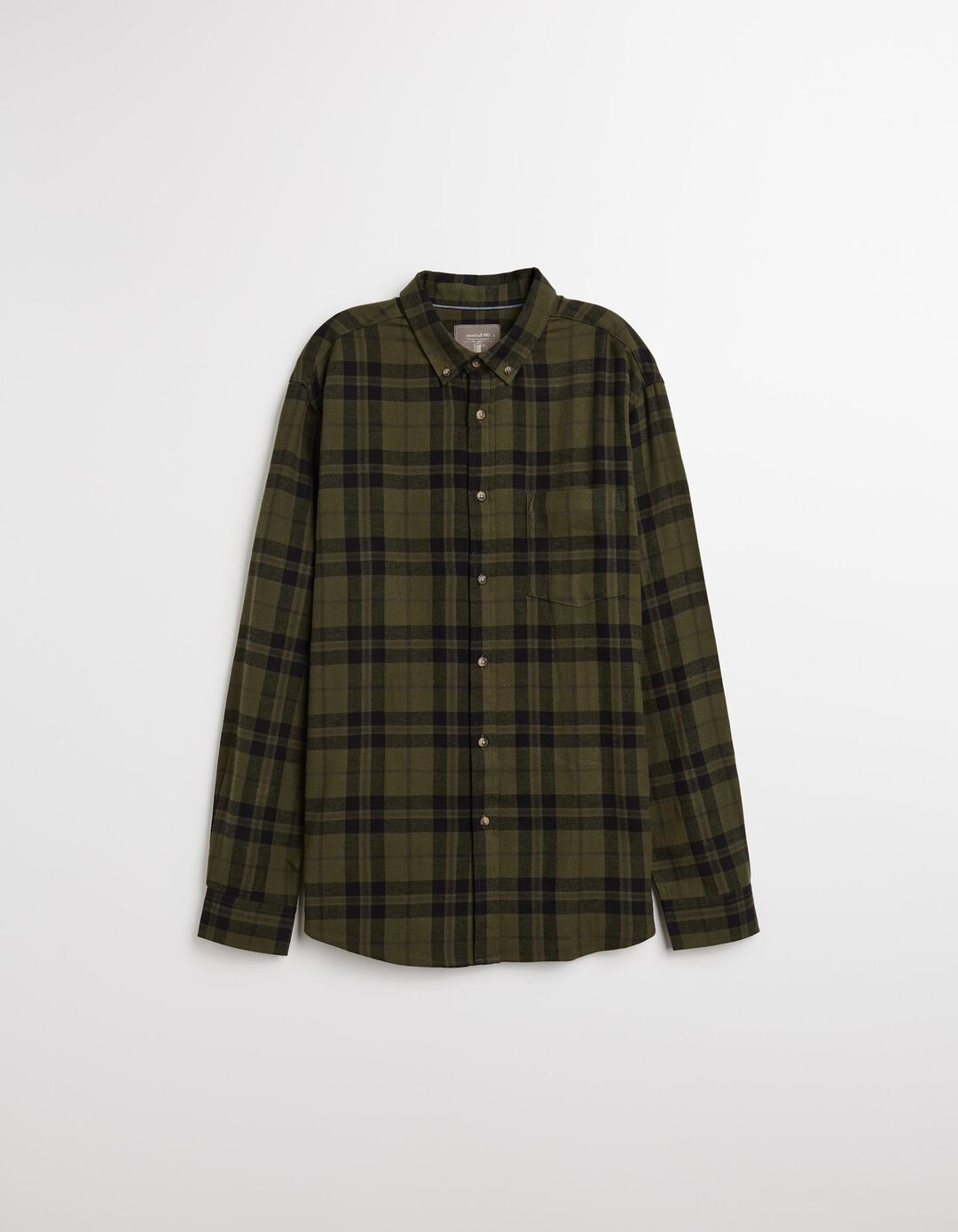 Camisa Flanela de Xadrez, Homem, Verde Escuro