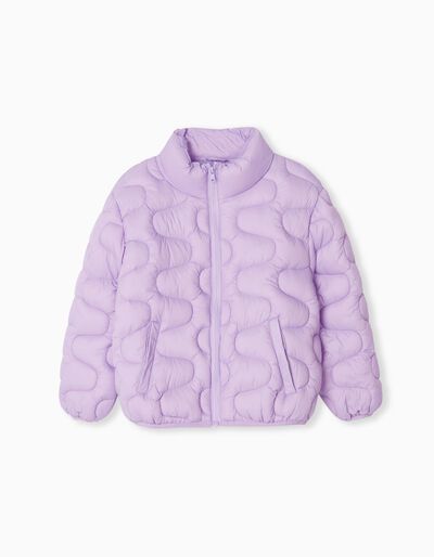 Puffer Jacket, Girls, Lilac