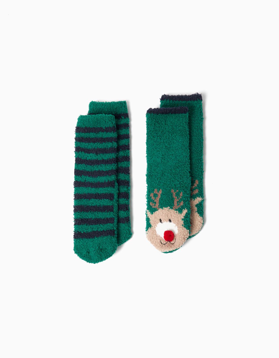 Pack 2 Pares De Meias Natal, Menino, Verde