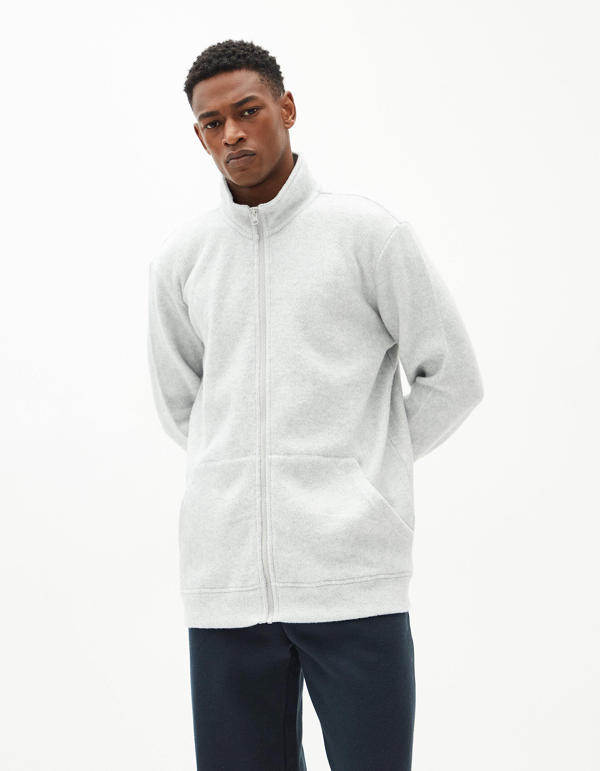 Comprar Online Casaco Fleece, Homem, Cinzento Claro