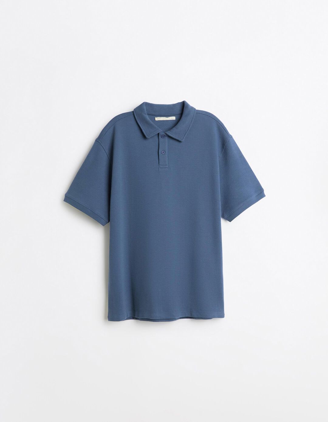 Polo De Malha Texturada, Homem, Azul Escuro