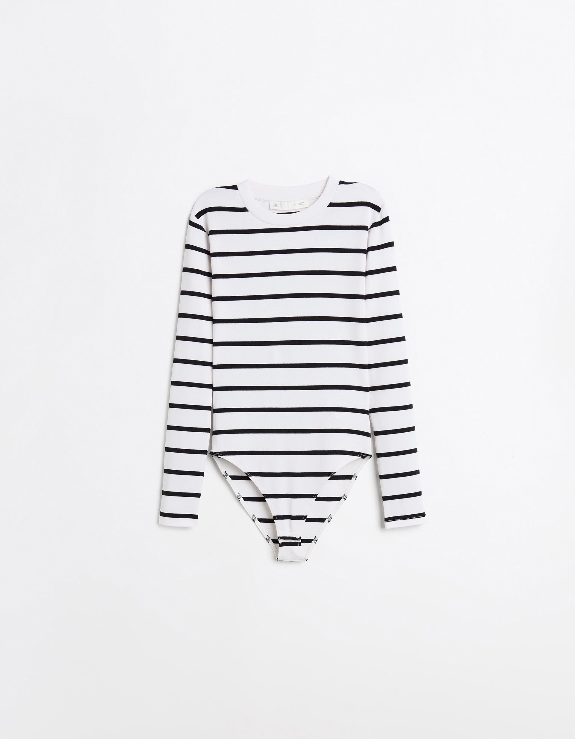 Comprar Online Body de Manga Comprida Riscas, Mulher, Preto