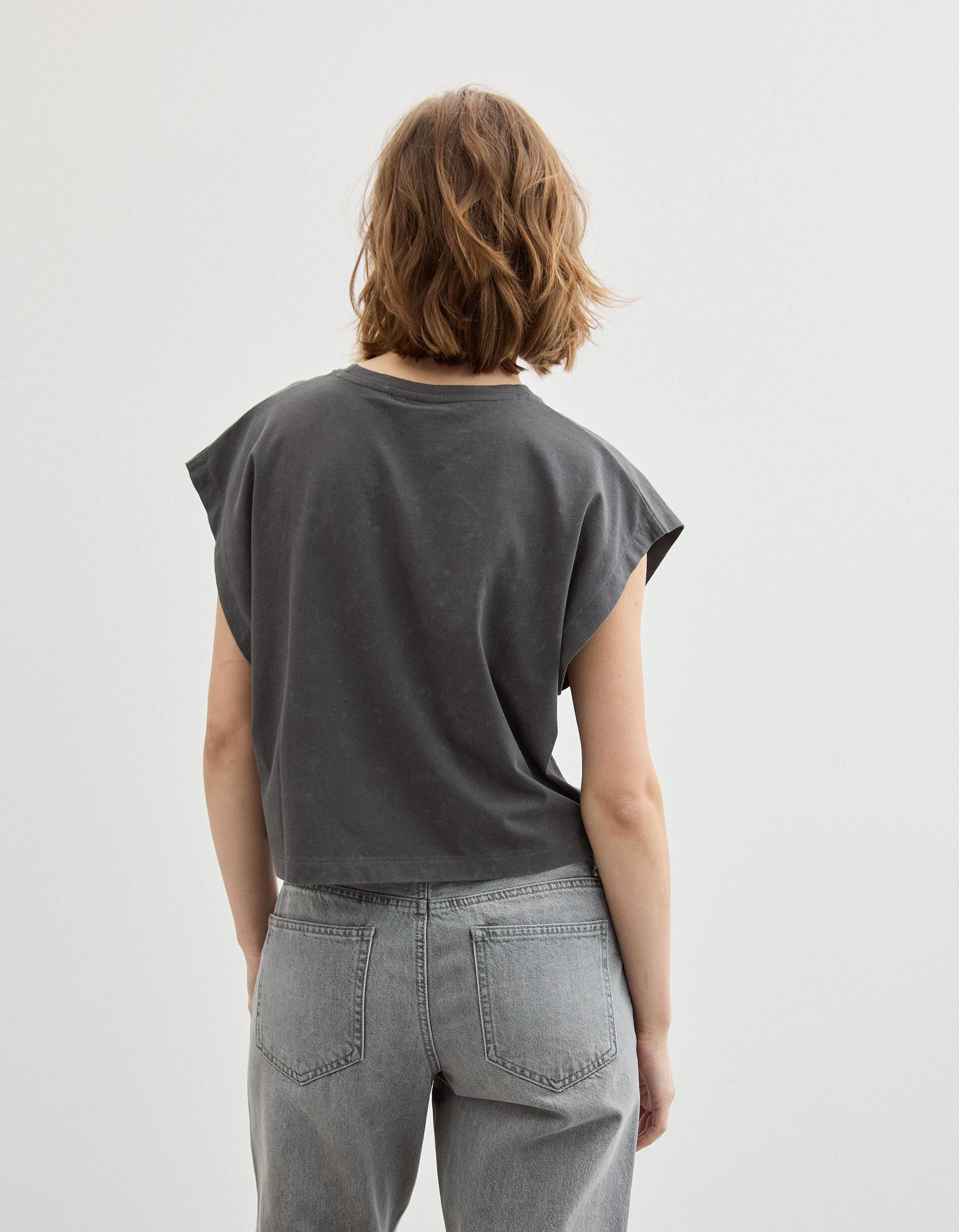 Comprar Online T-shirt AC/DC, Mulher, Cinzento Escuro