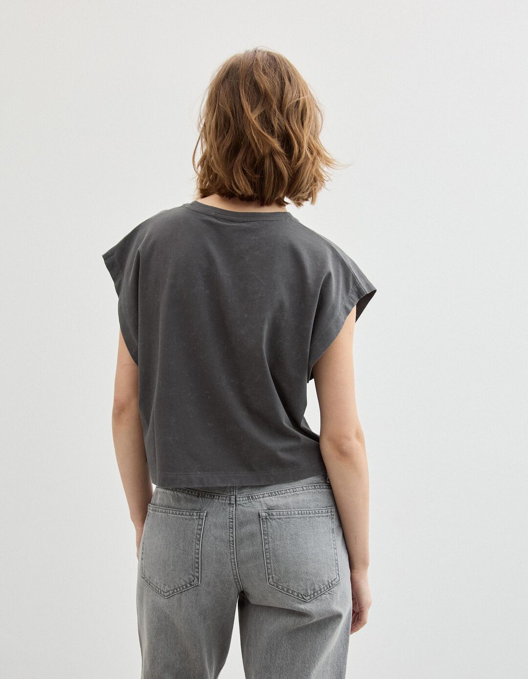 T-shirt AC/DC, Mulher, Cinzento Escuro