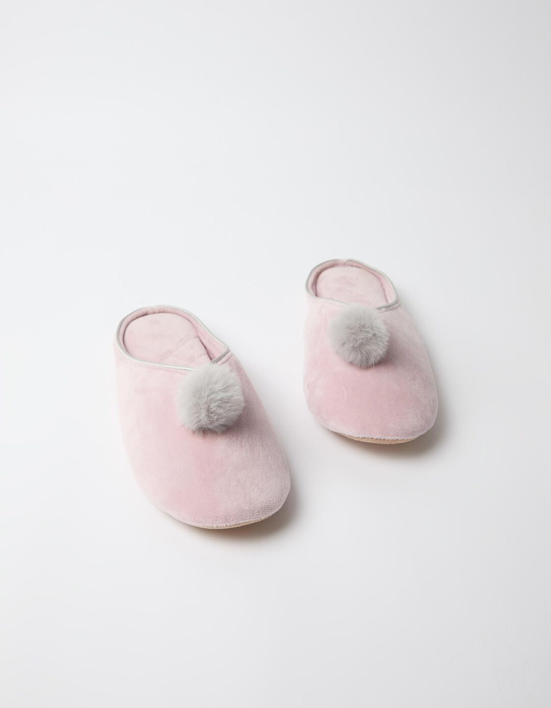 Chinelos De Quarto Com Pompom, Mulher, Rosa