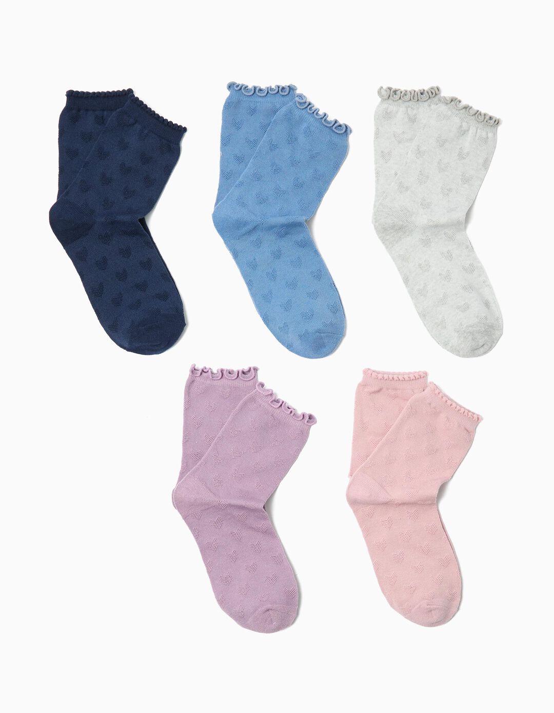 Pack 5 Pares de Meias, Menina, Multicor