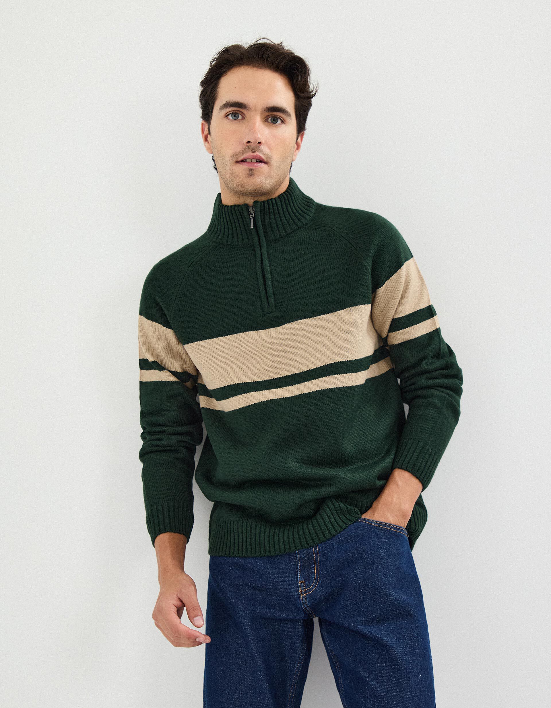 Comprar Online Camisola de Malha, Homem, Verde Escuro