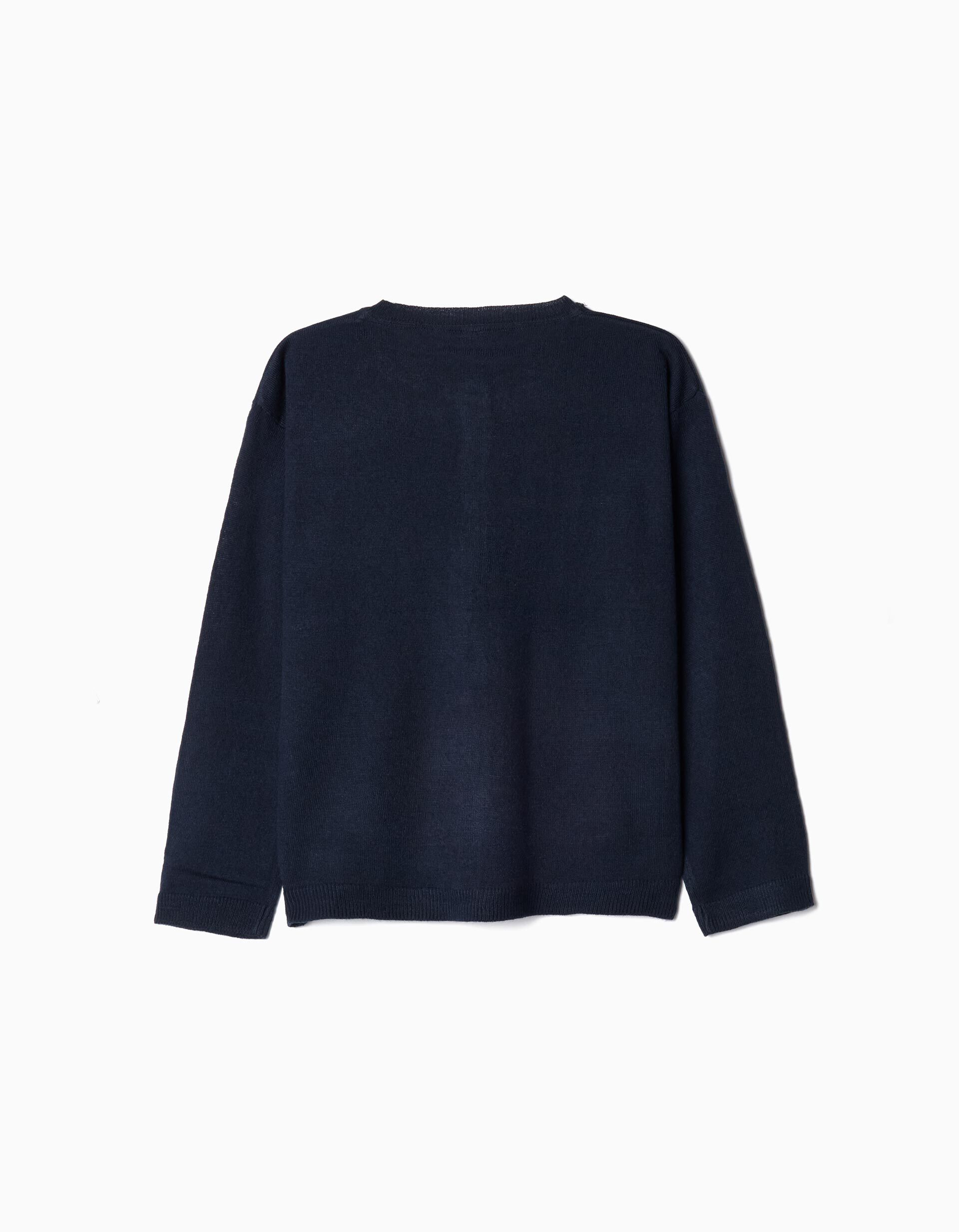 Comprar Online Casaco de Malha, Menina, Azul Escuro
