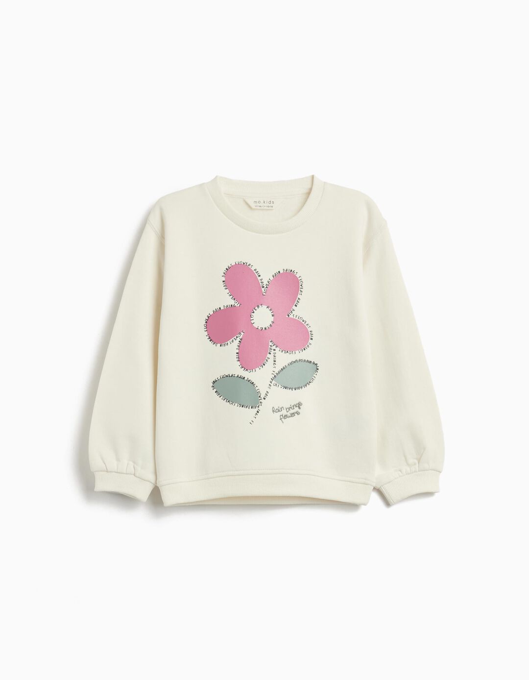 Sweatshirt de Felpa, Menina, Branco