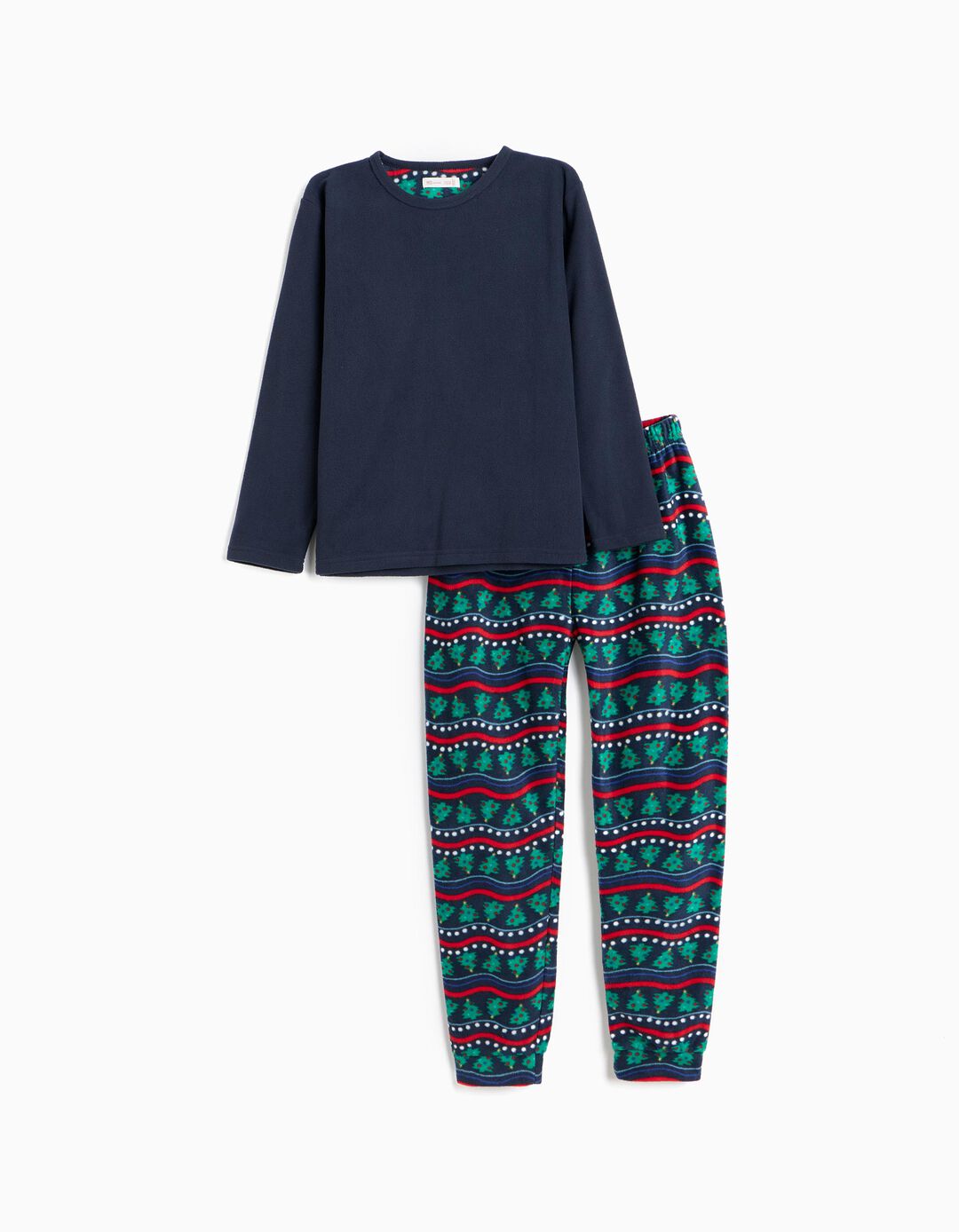 Pijama Polar De Natal, Menino, Azul Escuro