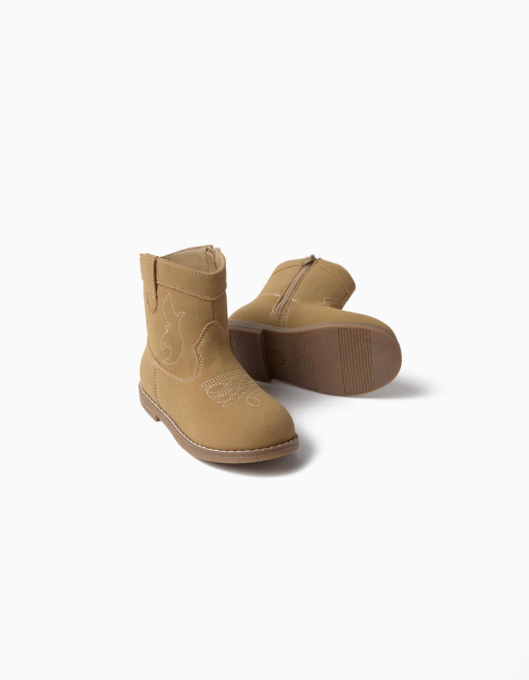 Botas Cowboy Bordadas, Menina, Bege