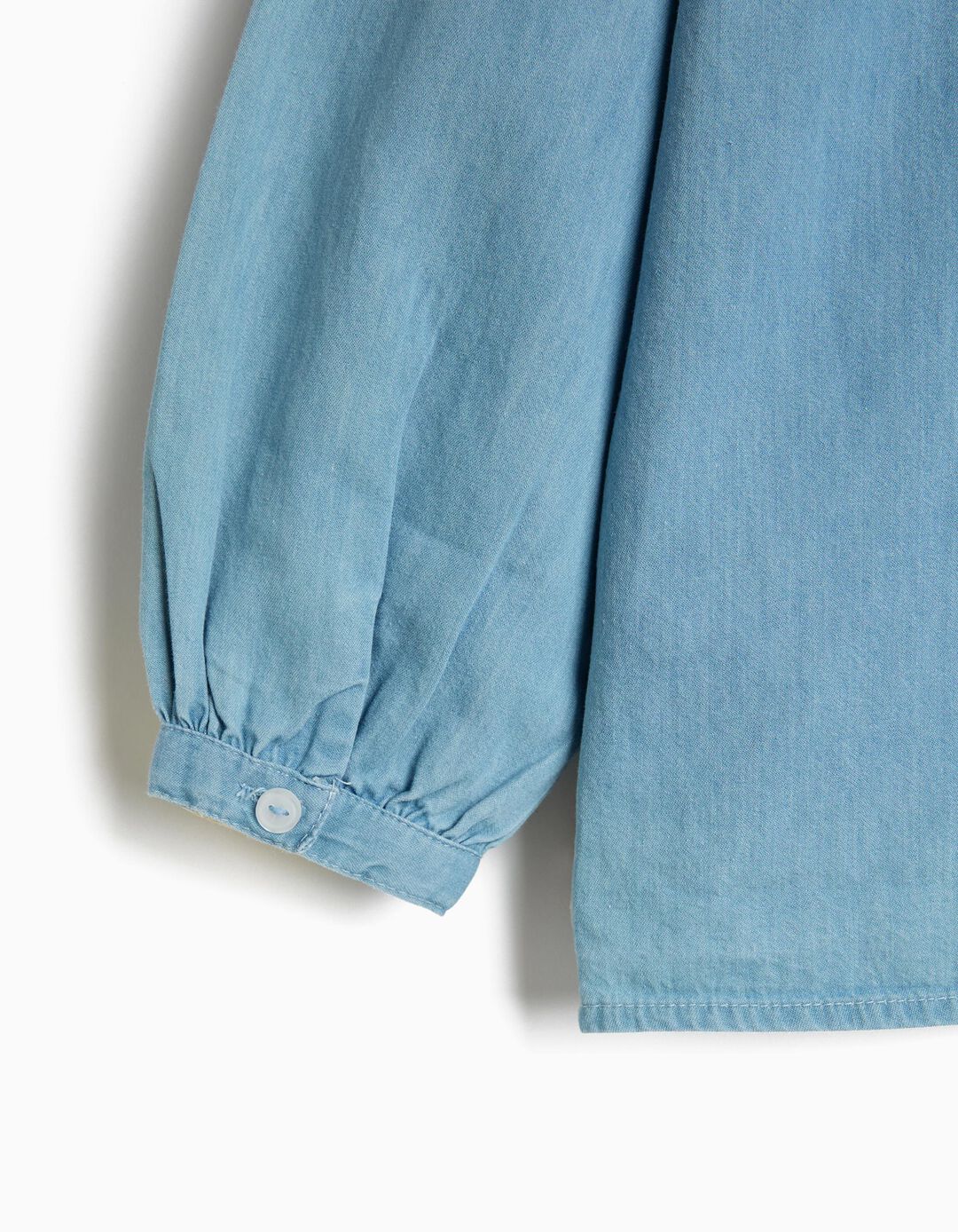  Camisa De Ganga, Menina, Azul Claro