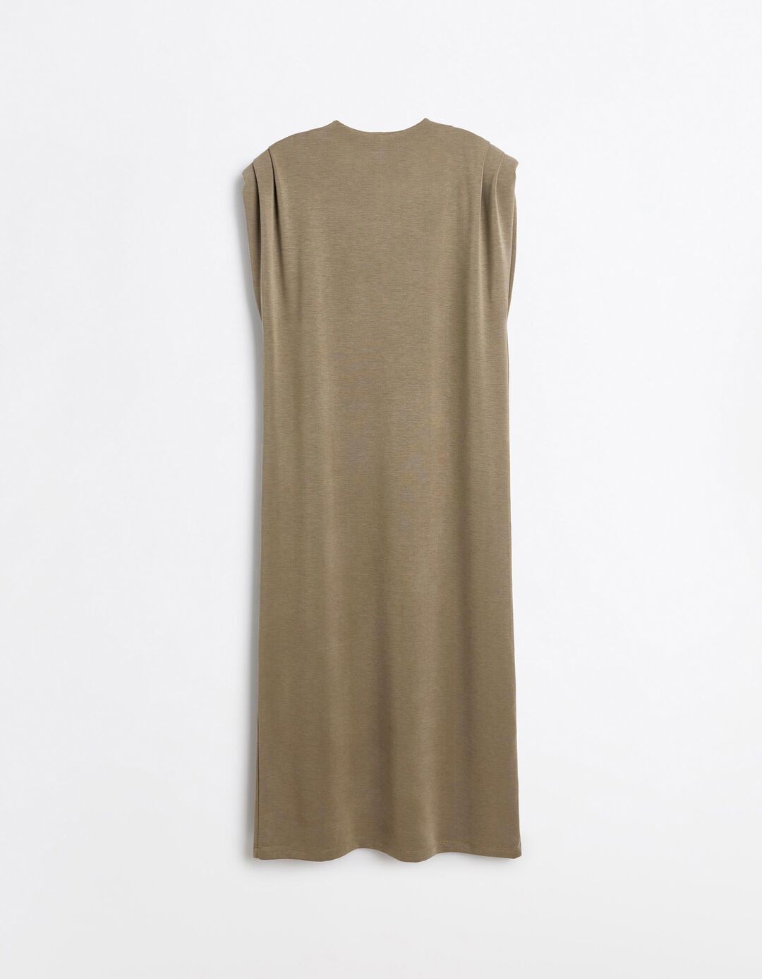 Vestido Comprido, Mulher, Bege Escuro