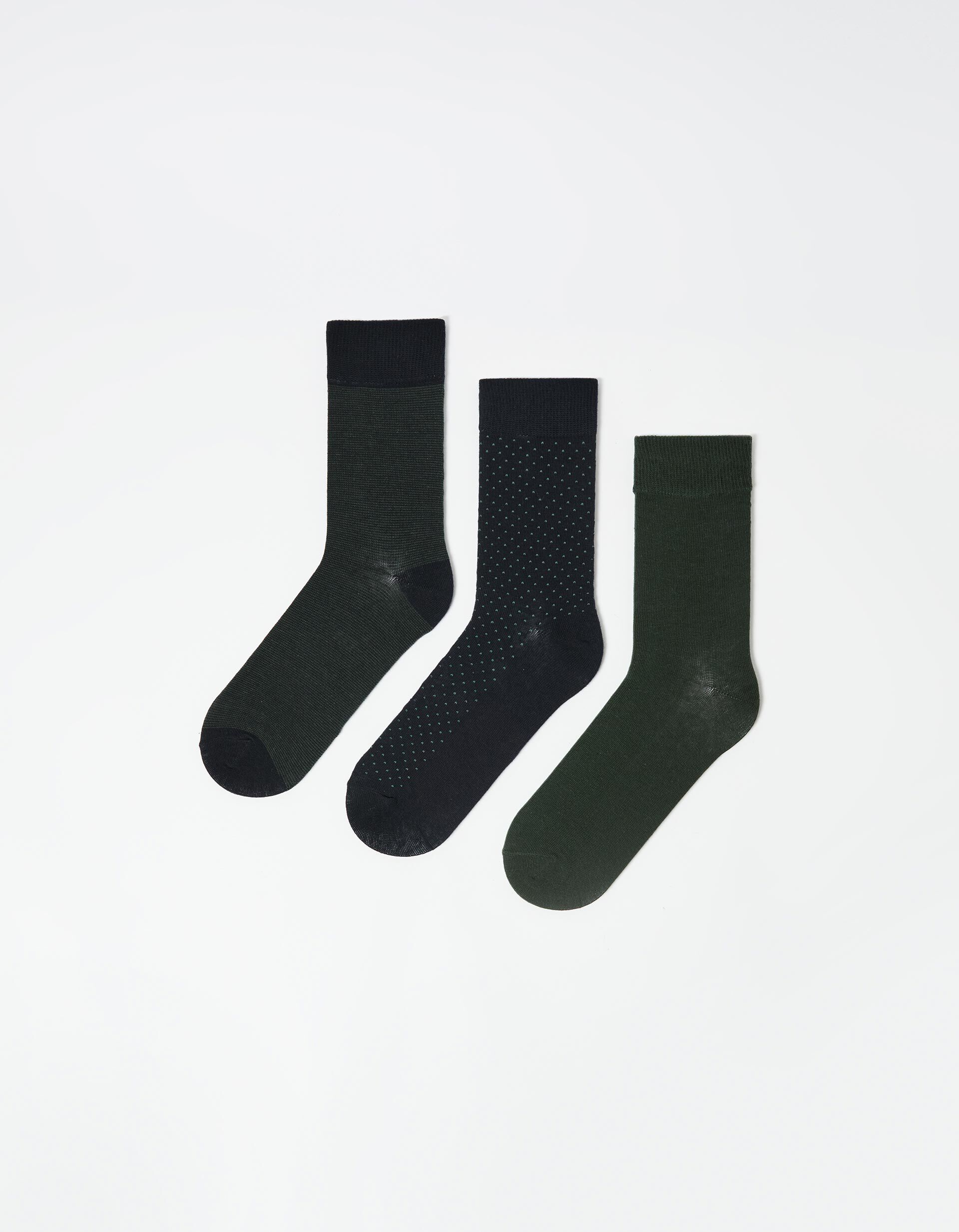 Comprar Online Pack 3 Pares de Meias, Homem, Verde Escuro