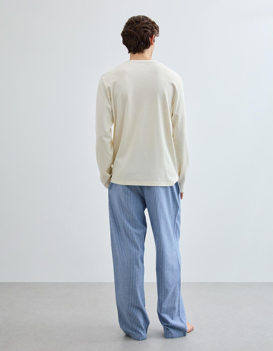 Pijama Riscas, Homem, Branco