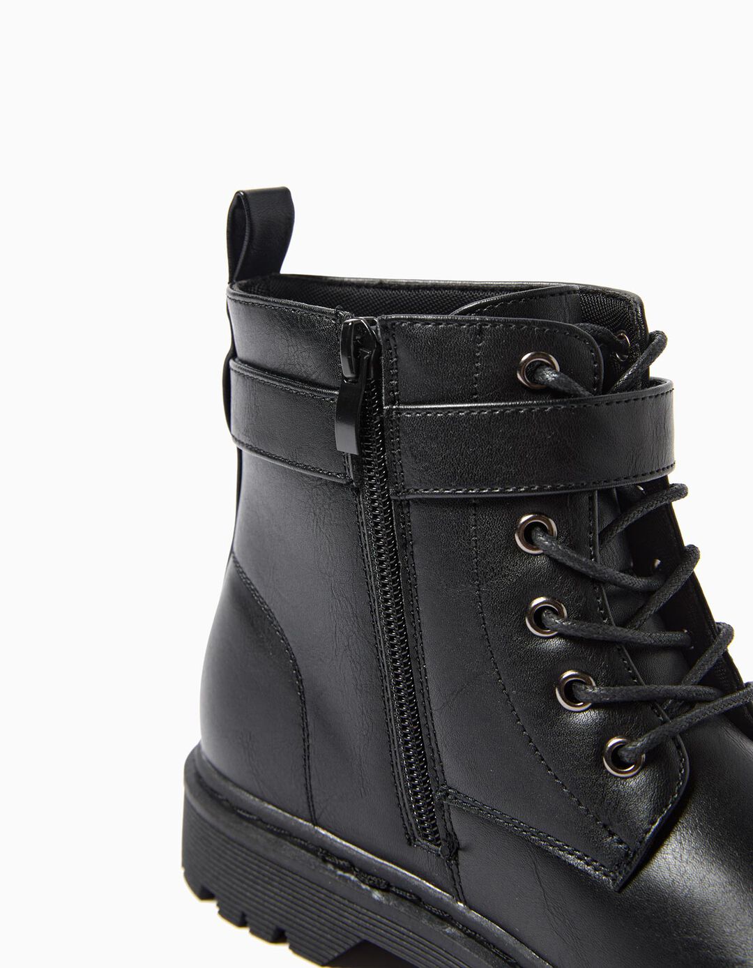 Botas Estilo Militar, Menina, Preto