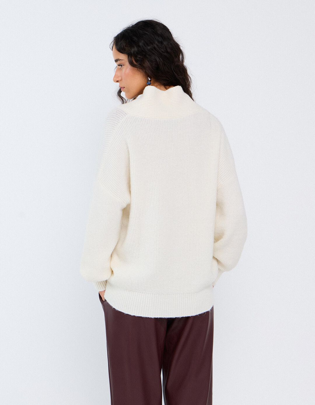 Camisola De Malha, Mulher, Bege Claro