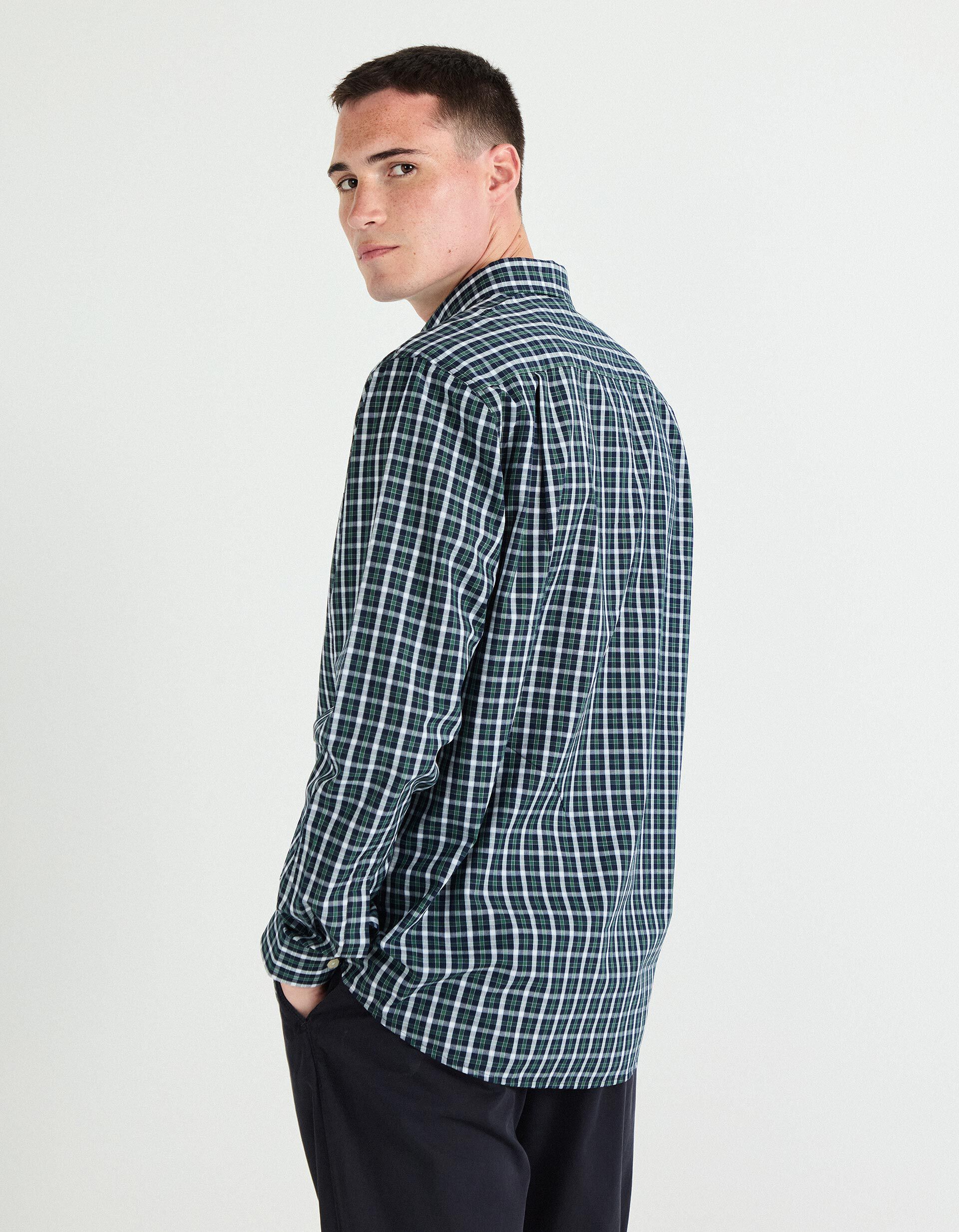 Comprar Online Camisa de Xadrez, Homem, Azul Escuro