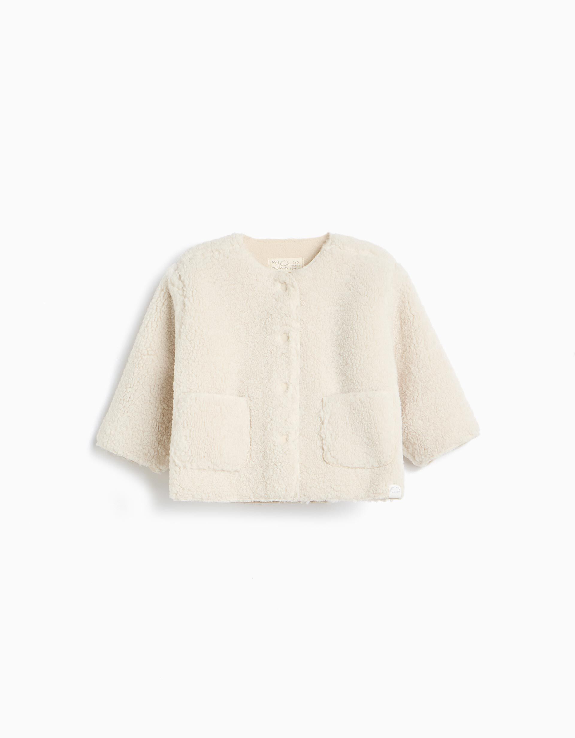 Comprar Online Casaco De Sherpa, Rec&eacute;m-Nascido, Cru