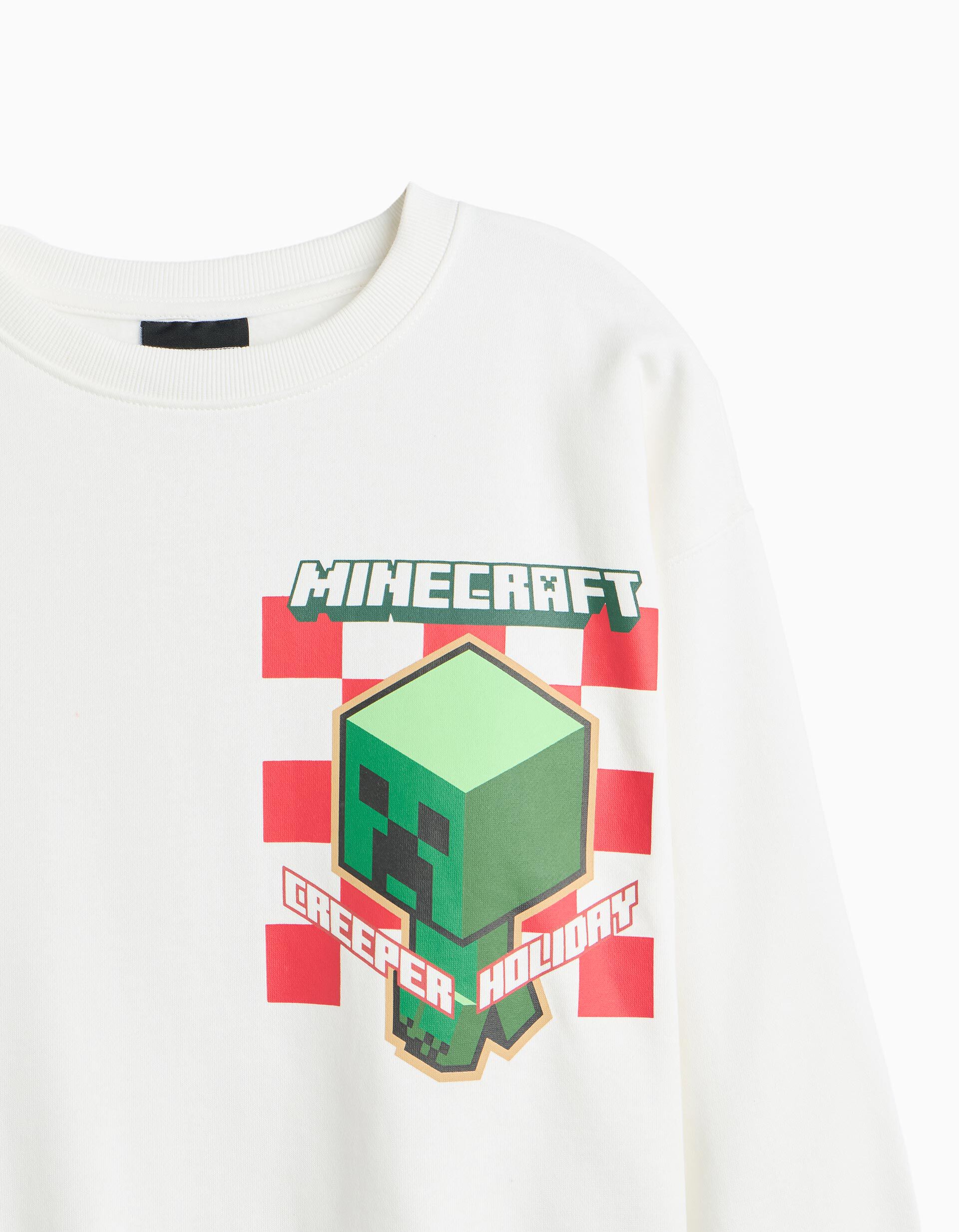 Comprar Online Sweatshirt Cardada 'Minecraft', Menino, Branco