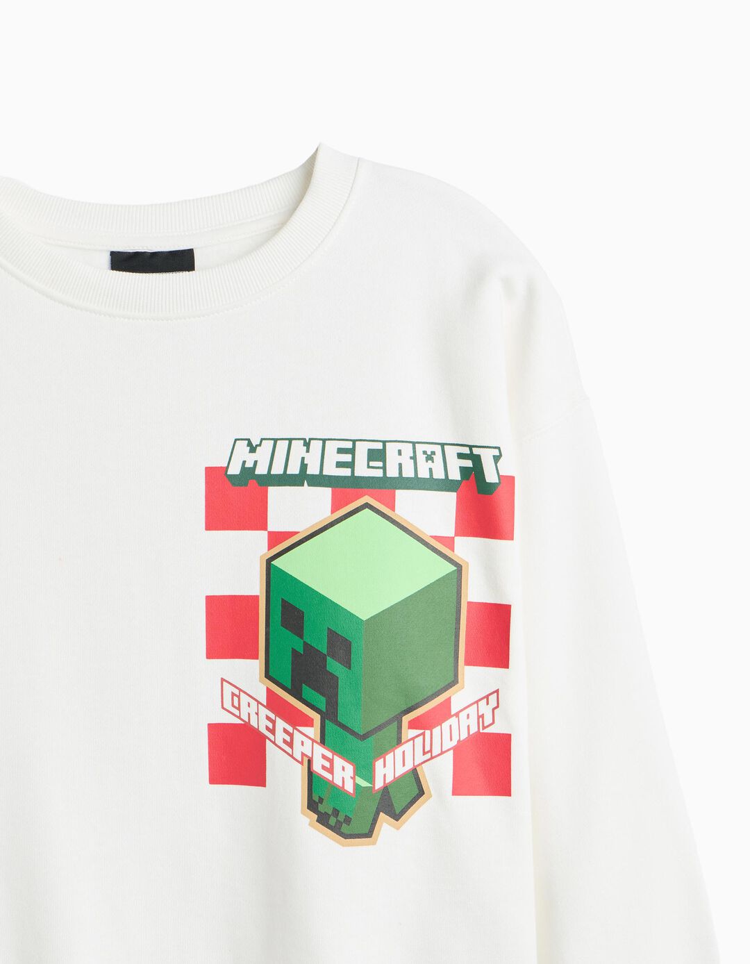 Sweatshirt Cardada 'Minecraft', Menino, Branco