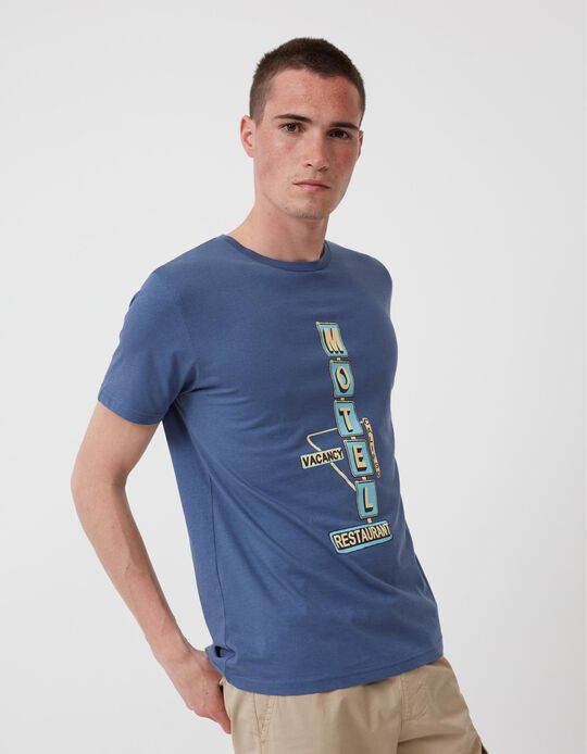 T-shirt, Homem, Azul Escuro