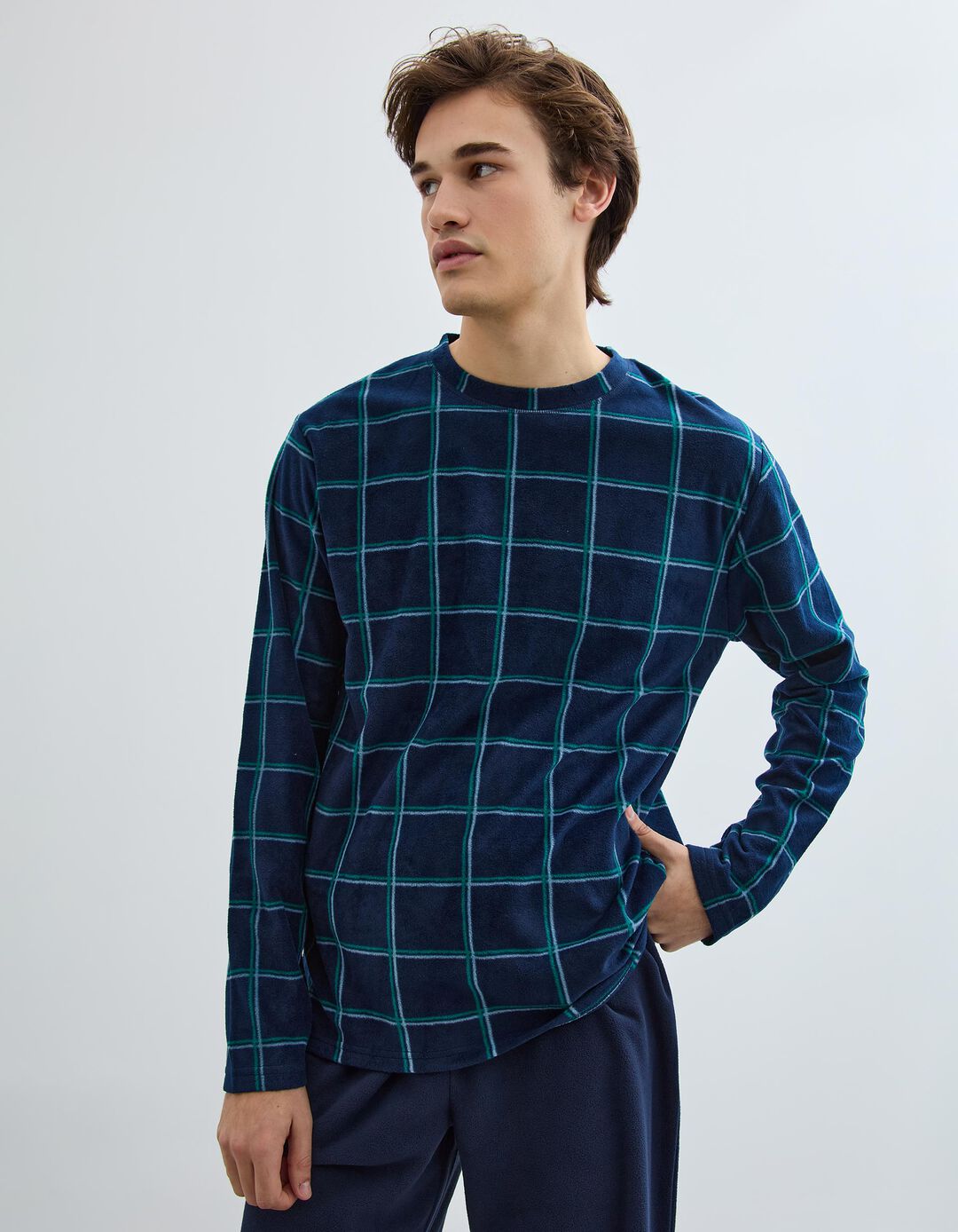 Pijama Polar, Homem, Azul Escuro