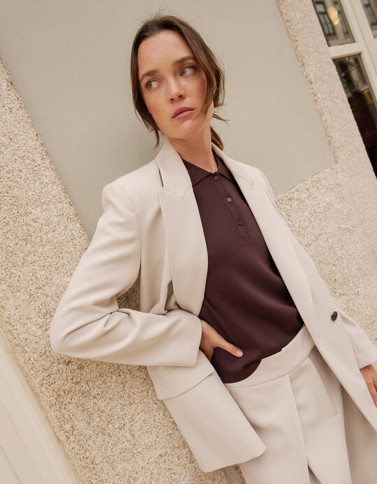 Comprar Online Blazer Oversize, Mulher, Bege