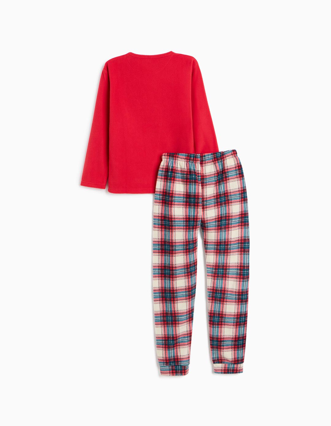 Pijama Polar De Natal, Menino, Vermelho Escuro