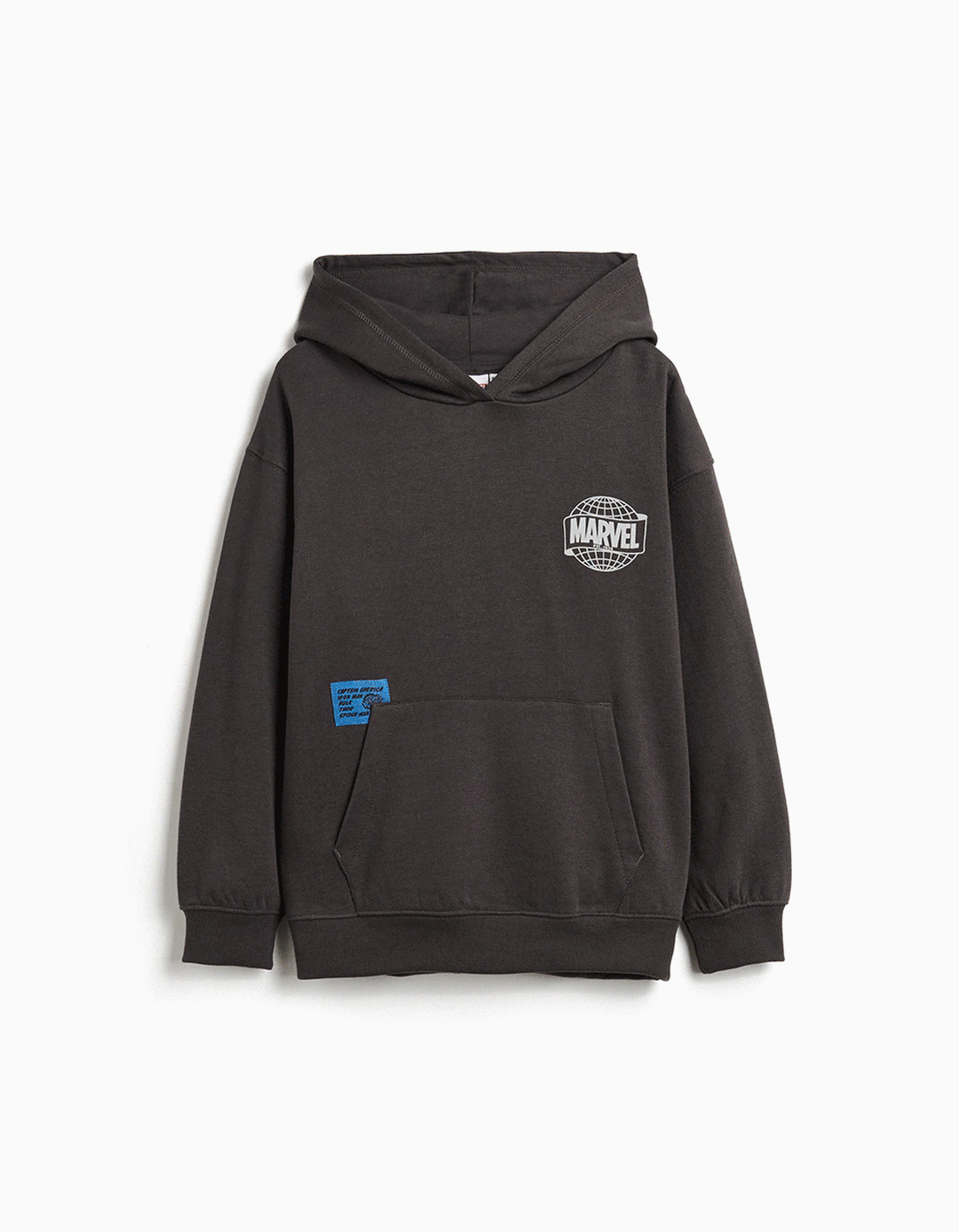 Sweatshirt de Felpa Capuz 'Marvel' ©Disney, Menino, Cinzento Escuro