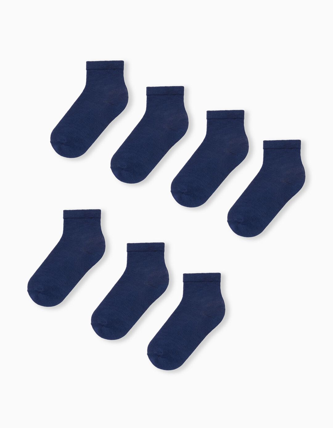7 Basic Pairs of Socks Pack, Boys, Dark Blue