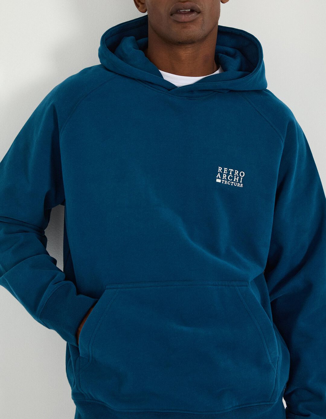 Sweatshirt com Capuz, Homem, Azul Escuro