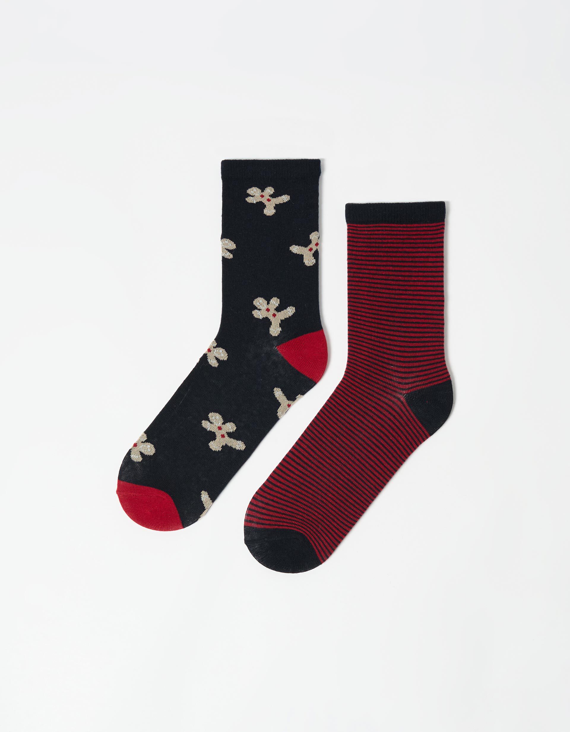 Comprar Online Pack 2 Meias de Natal, Homem, Azul Escuro 