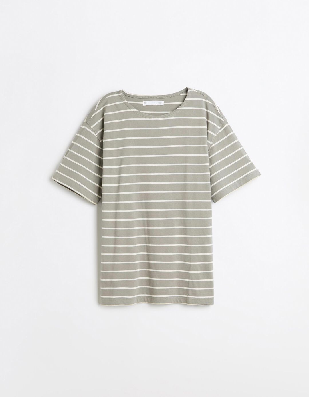 T-shirt &Agrave;s Riscas, Homem, Cinzento Claro