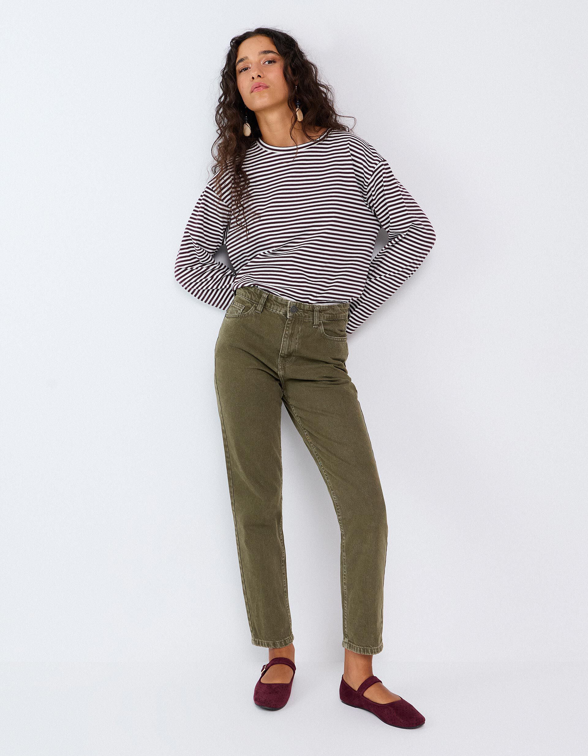 Comprar Online Cal&ccedil;as De Ganga Mom Fit, Mulher, Verde Escuro