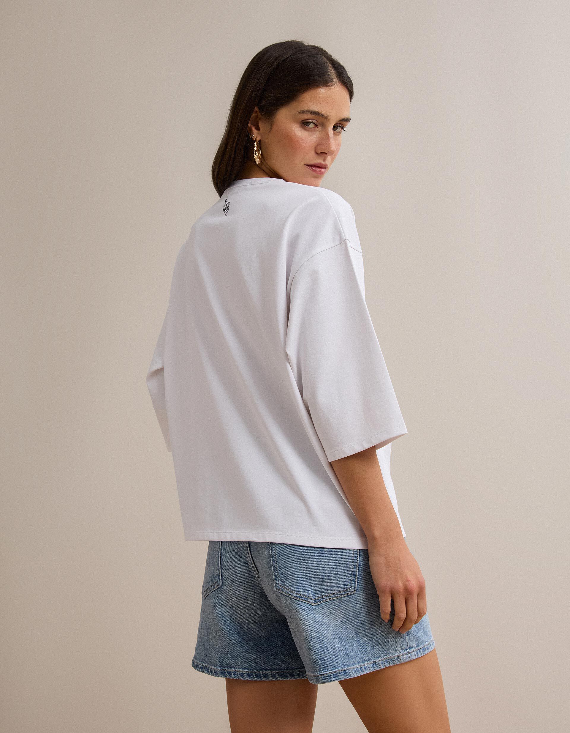 Comprar Online T-shirt Estampada, Mulher, Branco