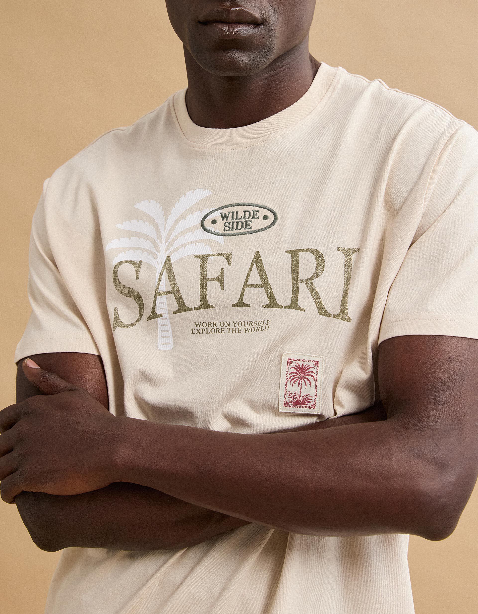 Comprar Online T-shirt Jersey, Homem, Bege